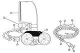 Polaris 280 complete cleaner, what is included: head, hose, back-up valve, wall fitting and bag