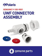 Polaris 9-100-9001 wall fitting connector assembly kit contents: wall fitting, pressure relief valve, quick disconnect, o-ring and restrictor discs