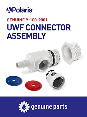 Polaris 9-100-9001 wall fitting connector assembly kit contents: wall fitting, pressure relief valve, quick disconnect, o-ring and restrictor discs