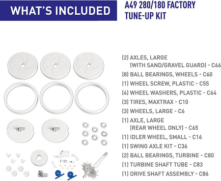Polaris A49 factory tune up kit for 180 and 280 cleaners, additional view