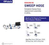 Polaris B5 sweep hose complete with wear rings, clamp and scrubber