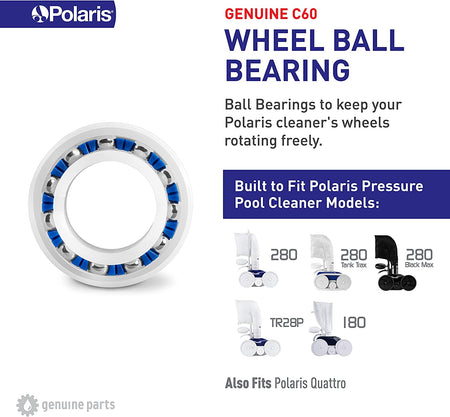 Polaris C60 bearing compatibility: 280, 280 TankTrax, 280 BlackMax, TR28P, Quattro and 180