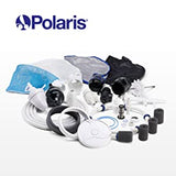 Polaris 360 feed hose 9-100-3100, hose and fittings laid out