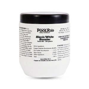 PoolRx 332064 4-Pack Plus booster in black and white for 20K to 30K gallon pools