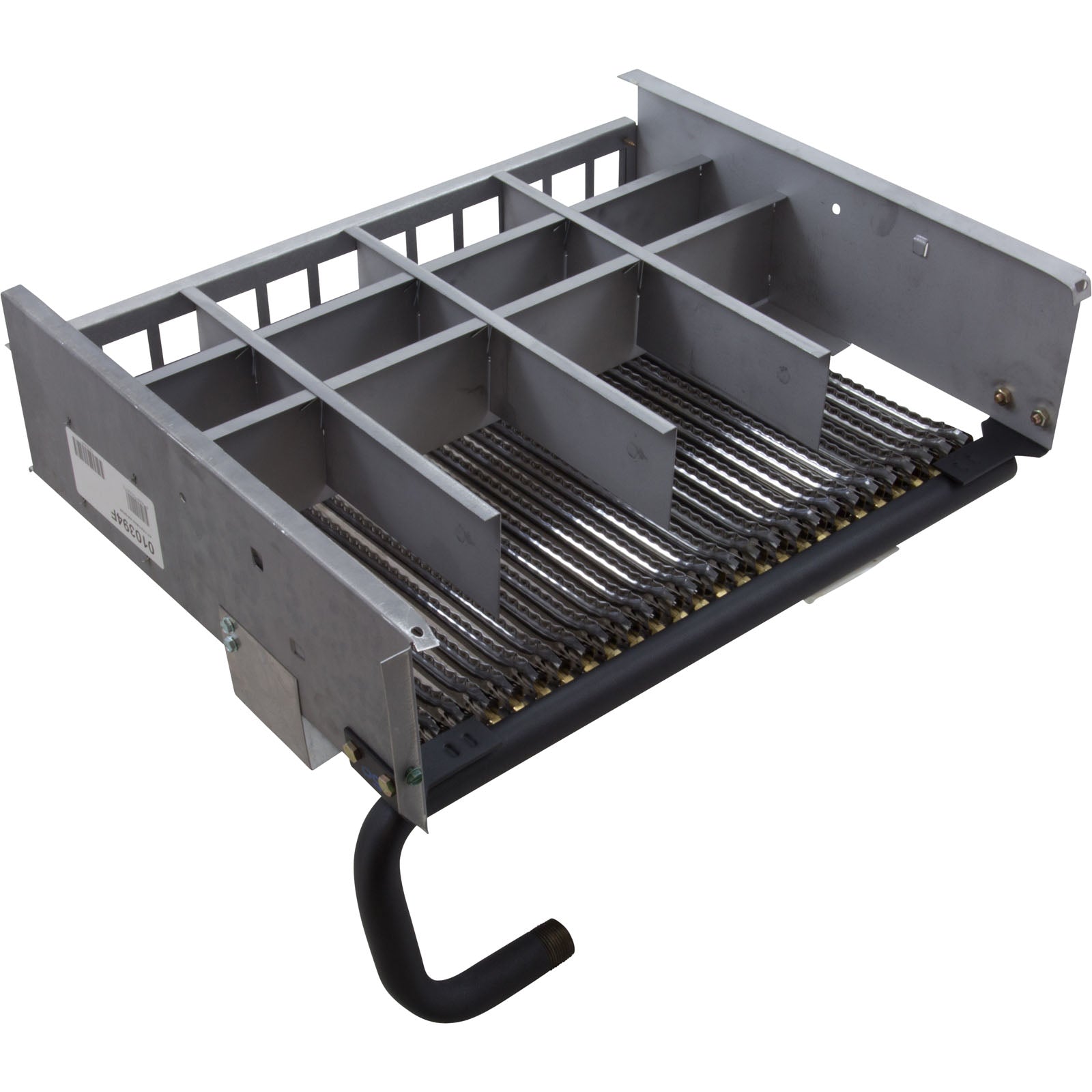 Raypak 010394F burner tray with burners, second view