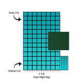 PoolTux King99 15 x 30 ft Mesh Safety Cover with Right Step, Green, 20 Year Warranty, CSPTGMP15303