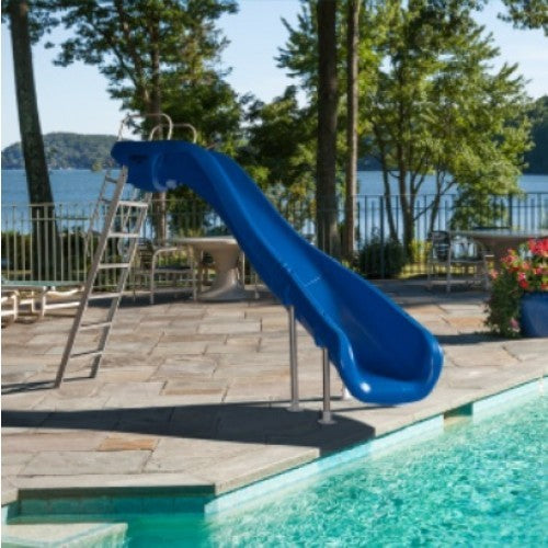 S.R. Smith Rogue2 pool slide 610-209-5823, blue, left curve, alternate view