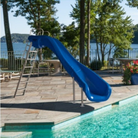 S.R. Smith Rogue2 pool slide 610-209-5823, blue, left curve, alternate view