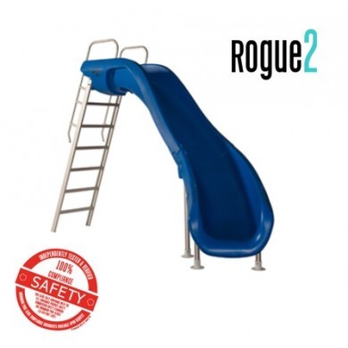 S.R. Smith Rogue2 pool slide 610-209-5823, blue, left curve
