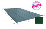 PoolTux King99 12 x 24 ft Mesh Safety Cover, Green, 20 Year Warranty, CSPTGMP12240