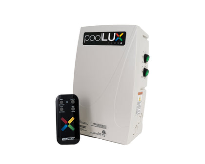 S.R. Smith poolLUX Plus2 pLX-PL2 dual zone pool light control with its wireless remote