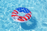 Swimline 90199 Americana glitter inflatable pool ring, additional view