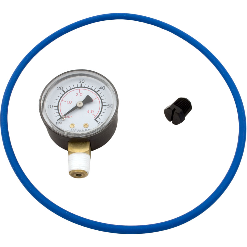Hayward SP0714T kit contents: valve, tank o-ring, pressure gauge and clamp