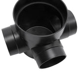 NDS 300, Spee-D 6" Black Round Catch Basin Drain, 3 Outlets