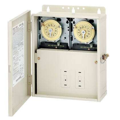 Intermatic DUAL BOX W/DUAL T104M 208-277V TIMERS | T10404R