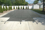 PoolTux King99 20 x 40 ft Mesh Safety Cover with Center Step, Tan, 20 Year Warranty, CSPTTMP20401