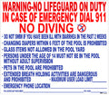 National Stock Sign Co. TX4148 41 in. x 47 in. plastic Texas pool rules sign
