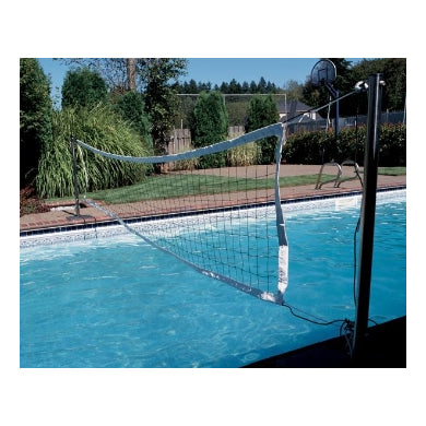 S.R. Smith Swim N' Spike Commercial Volleyball Set with Stainless Steel Poles | Anchors Not Included | 40'-46' Pool | VOLYC42-1
