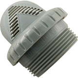 Infusion VRFTHLG venturi return line inlet fitting, light gray, angled view
