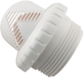 Infusion VRFTHWH venturi return fitting, white, angled view