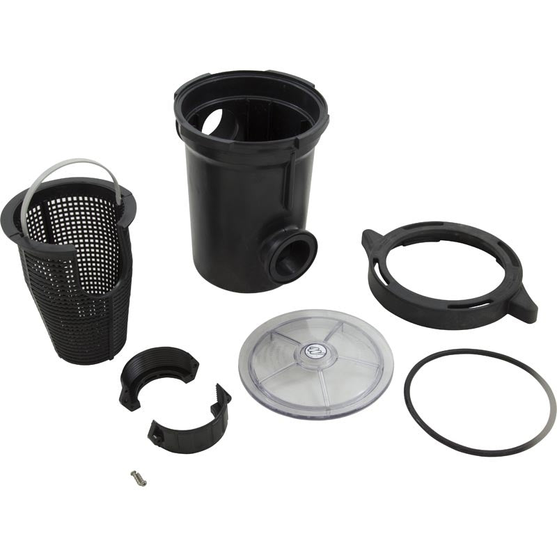 Waterway 310-6600 trap assembly parts: trap body, lid, o-ring, basket and split nut