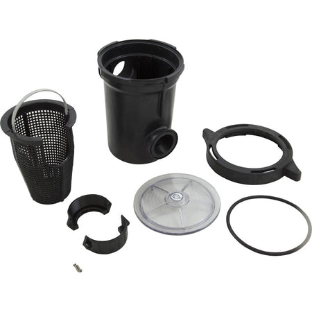 Waterway 310-6600 trap assembly parts: trap body, lid, o-ring, basket and split nut