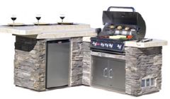 Bull Outdoor Products Jr. Gourmet Q Island in Stucco | 31022