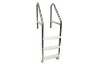 SR Smith 22" Dade County 3 Steps Ladder with Crossbrace | 304 Grade Stainless Steel | 1.90 OD .049 Wall Thickness | 50-795E